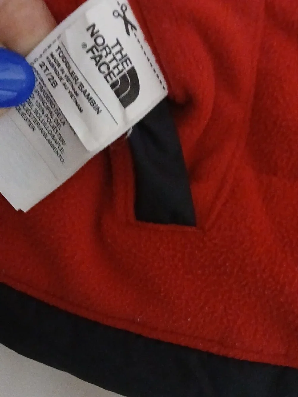 The North Face Red and Black Kids Hooded Puffer- Reversible